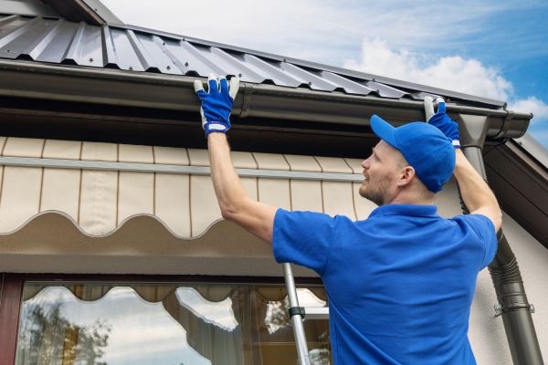 Rain Gutter Maintenance in Brick